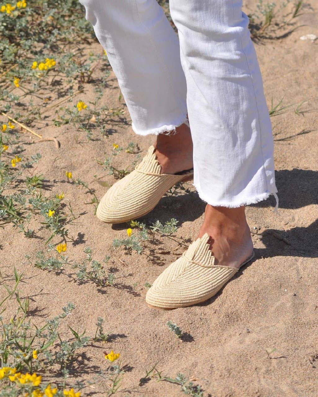 craftberber – wholesale Sandals – Women's – Raffia Sandals Handmade in Morocco, Raffia Shoes Boho Sandal1