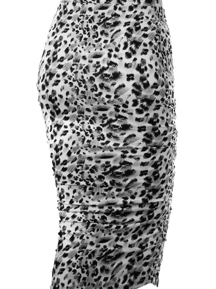 NINEXIS - Wholesale Skirt - Women's - CWBMS070_Slim Fit Ruched Long Pencil Skirt24