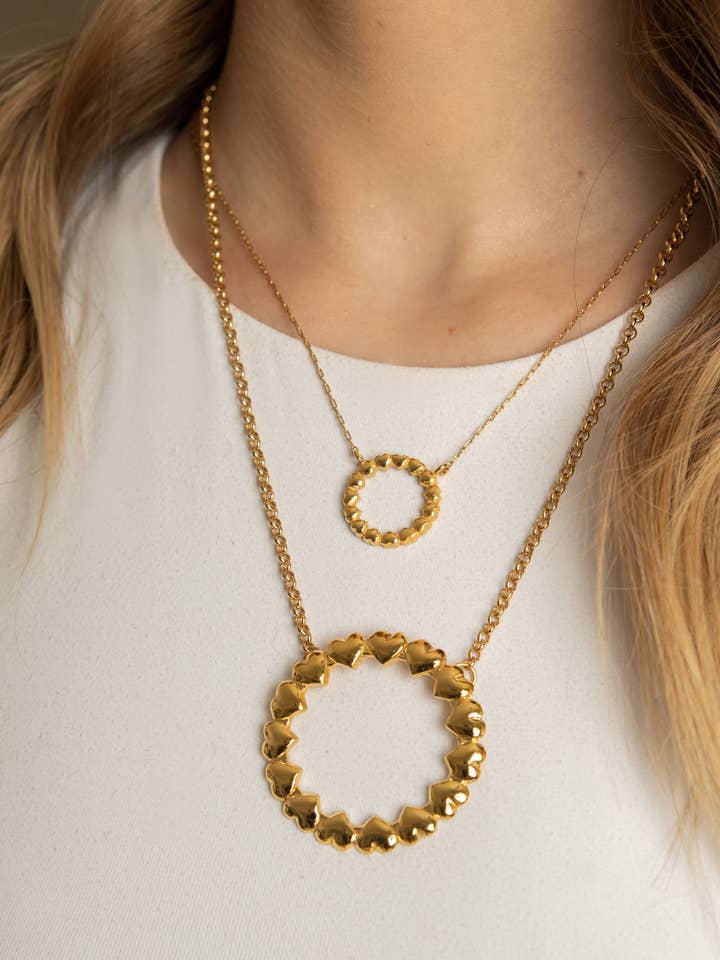 Collar Heart Circle para venta al por mayor de LÍA MARANT