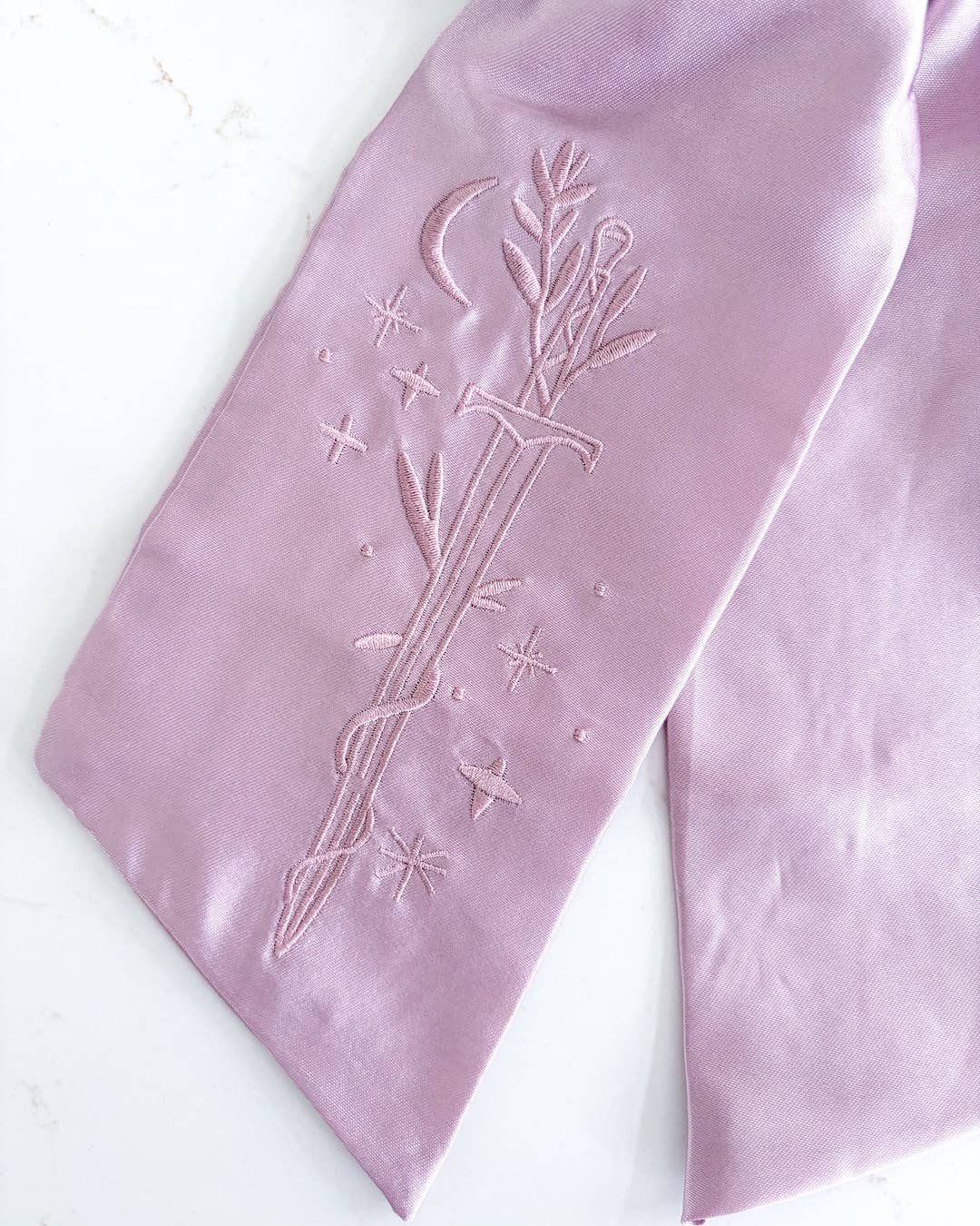 Blissfully Bookish Company - Wholesale Hair Bow - Women's - Sword Hair Bow Clip | Embroidered Bookish Satin Bow5