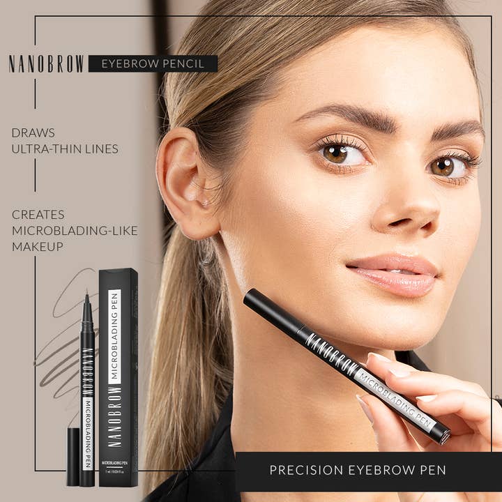 Everett Cosmetics - Wholesale Eyebrow Pencil/Filler - Nanobrow Microblading Pen Warm Blonde- brow makeup pen2