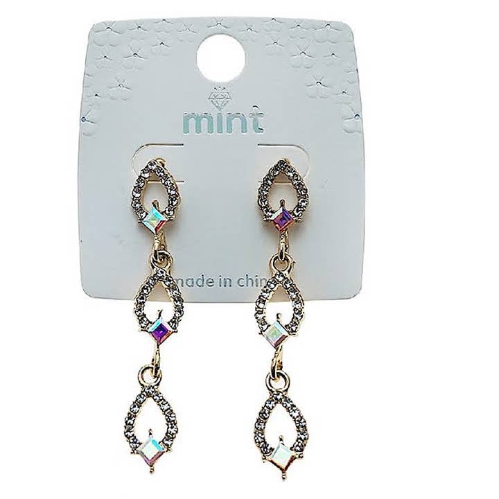 Teardrop Rhinestone Earring for wholesale by Atlas Fashion