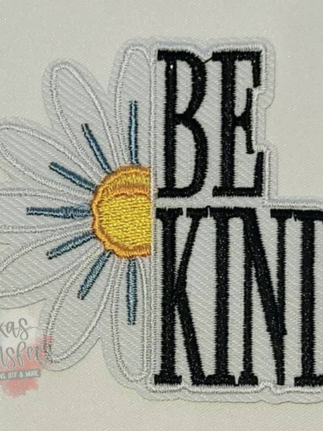 Be Kind Iron-On Patch for wholesale by Texas Transfers