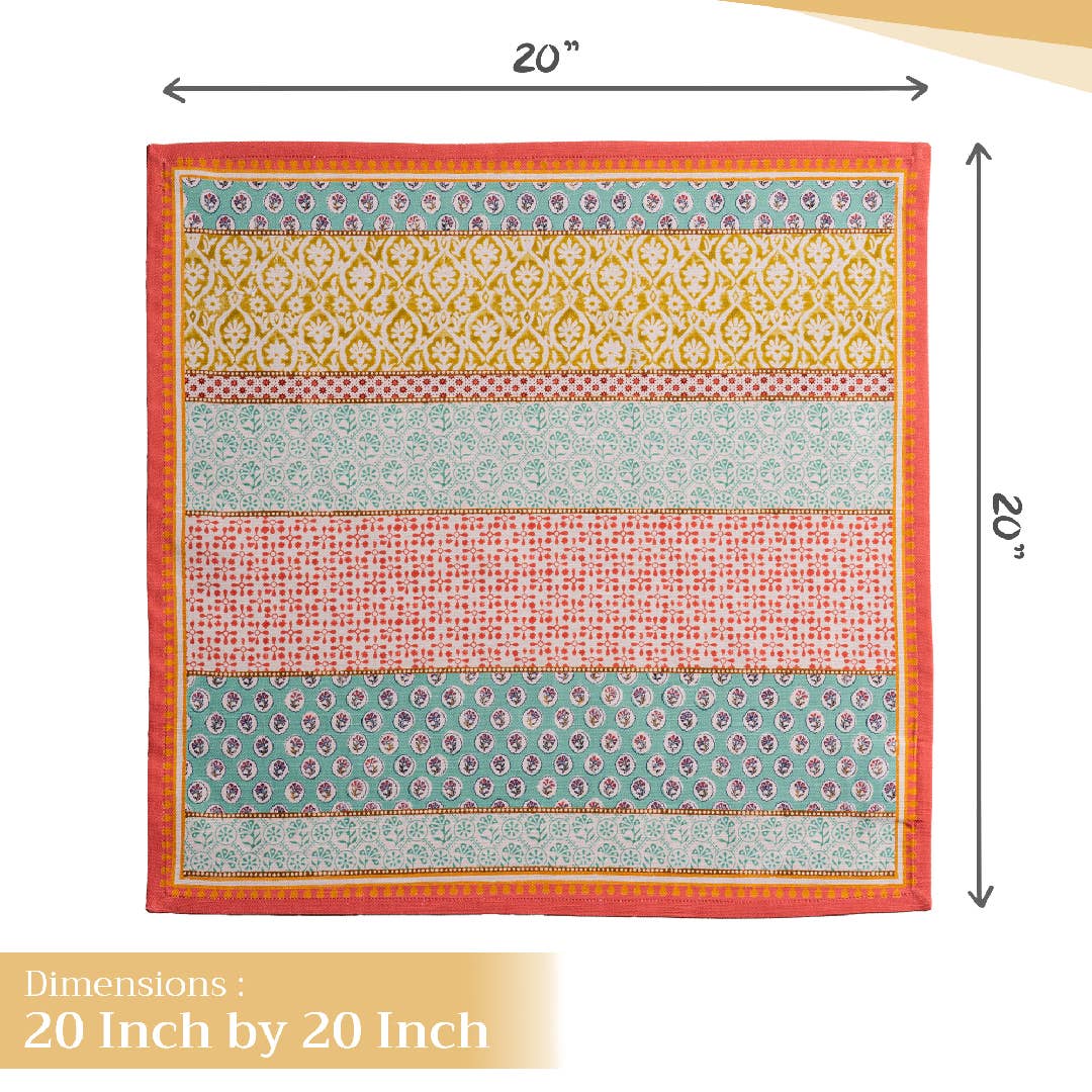 Maison d'Hermine - Design in Every Thread - Wholesale Dinner & Cloth Napkin - Napkins 100% Cotton 20" x 20" - Set of 4 - Provence3