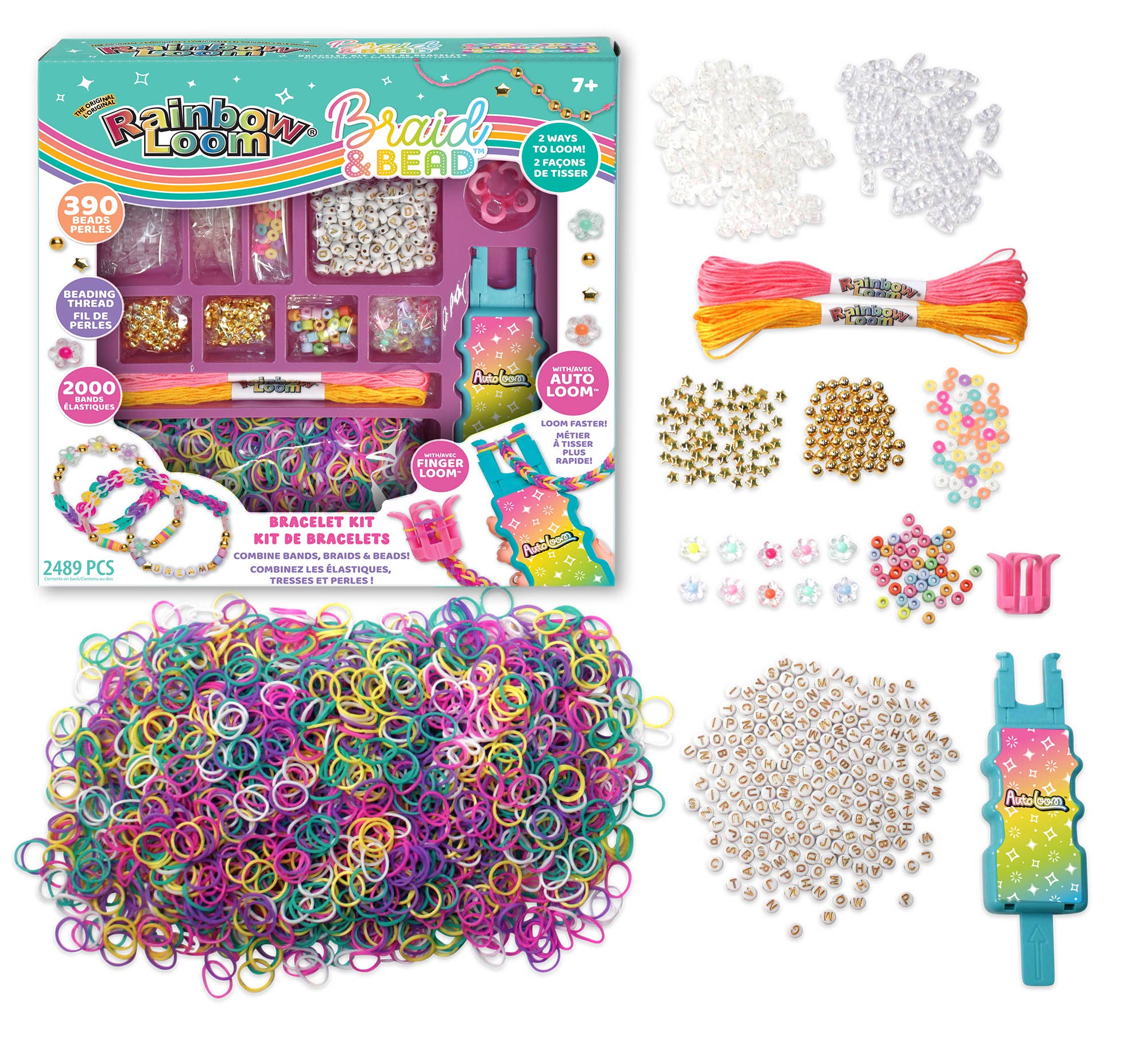 Rainbow Loom - Wholesale DIY Jewelry - Kids - Braid & Bead Kit1