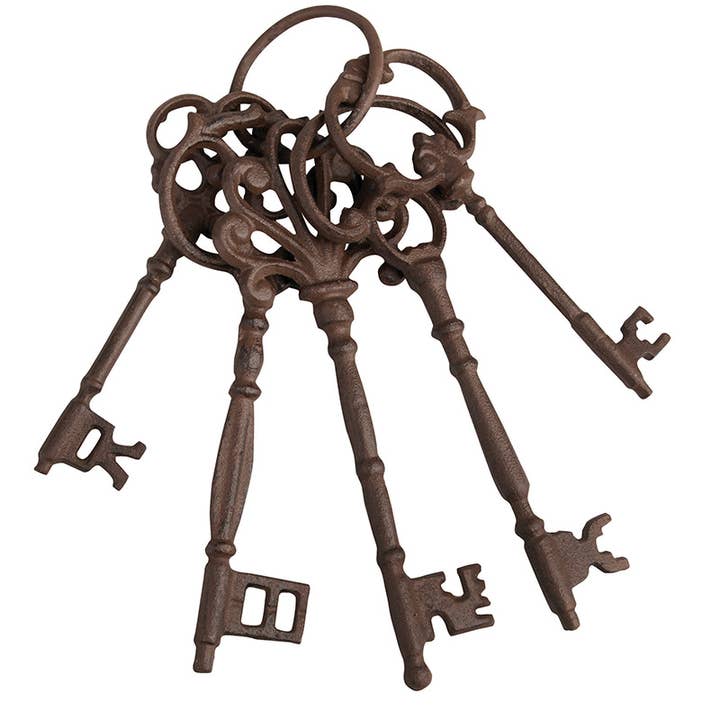 Esschert Design USA - Vente Figurine décorative - Porte-clés, fonte, brun antique, taille L0