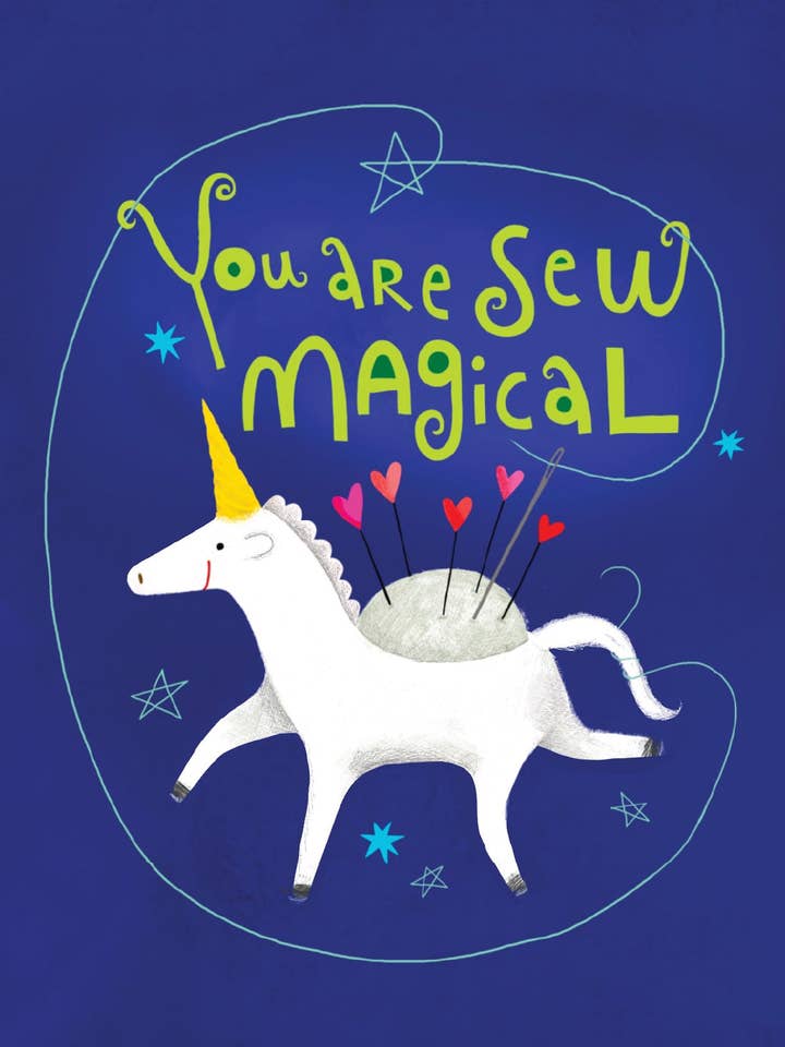 Wholesale- Sew Magical Notecards (pack of 3) for wholesale by Fish Museum and Circus