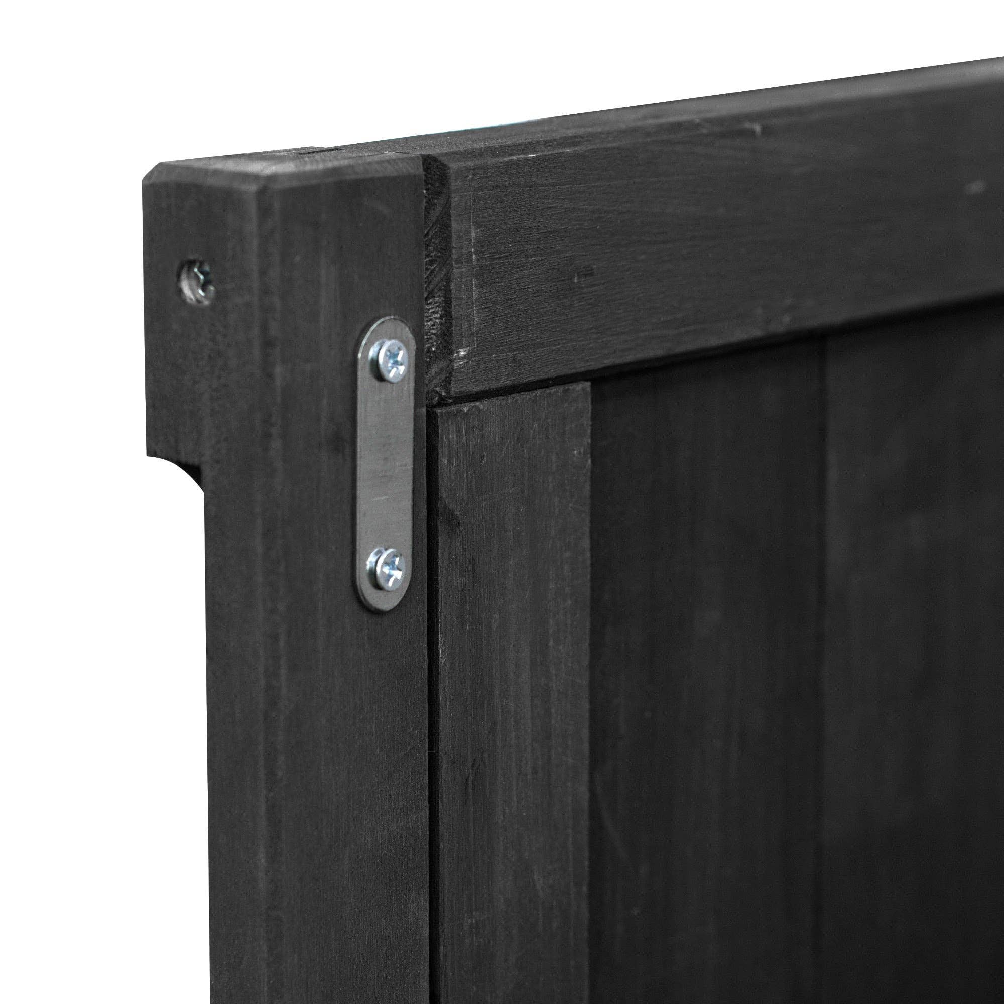 39F Inc. - Wholesale Outdoor Grill Tools - Farmhouse Solid Wood Outdoor Kitchen Island with Steel Top17