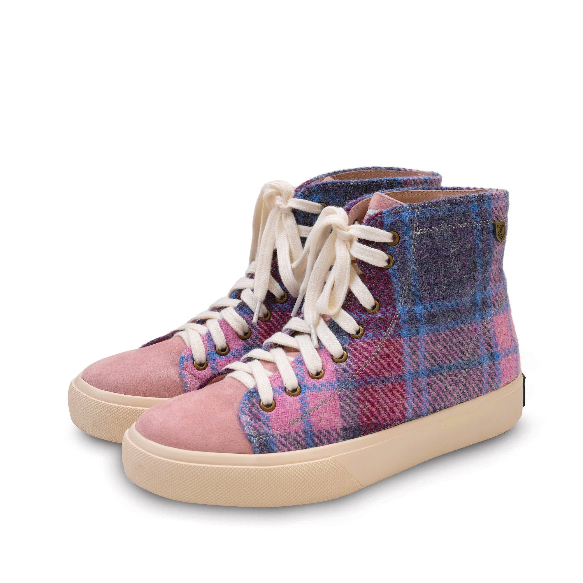 Islander - Vente Baskets tendance – femme - The Blair - Baskets hautes en Harris Tweed authentique2