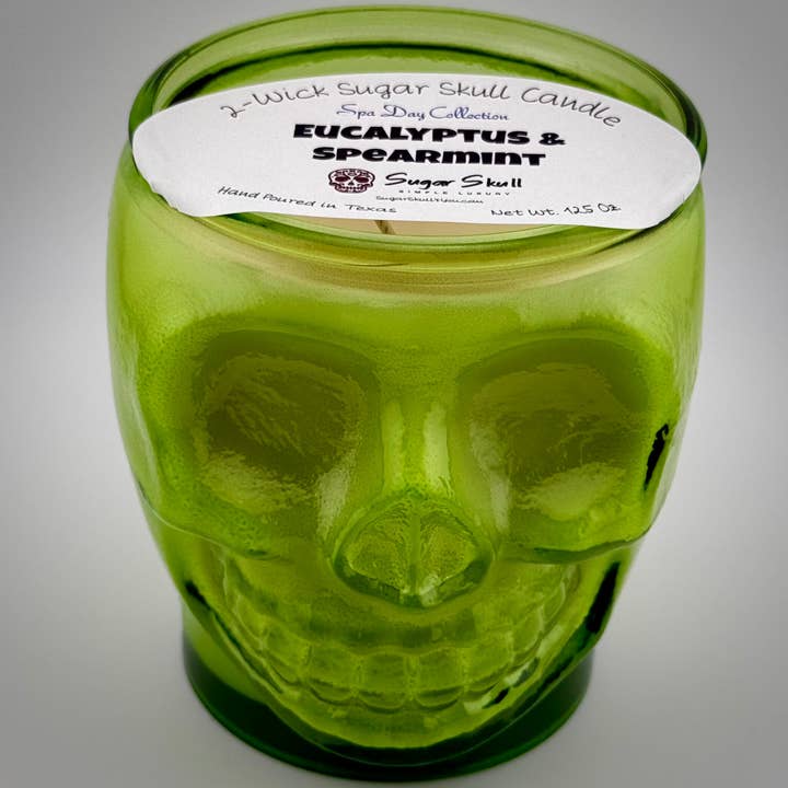 Sugar Skull, LLC - Wholesale Jar/Filled Candle - Spa Day 2-Wick Sugar Skull Candles