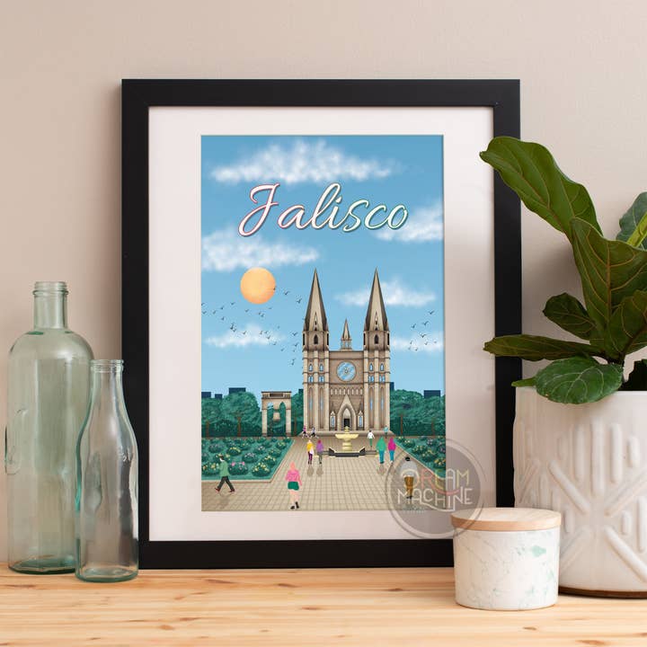 Jalisco Print, Jalisco Skyline, Jalisco Art, Jalisco Poster, Jalisco Aquarel, Jalisco Art, Jalisco Map, Jalisco Wall Art, Mexico Art Travel41 voor wholesale door DreamMachine Prints
