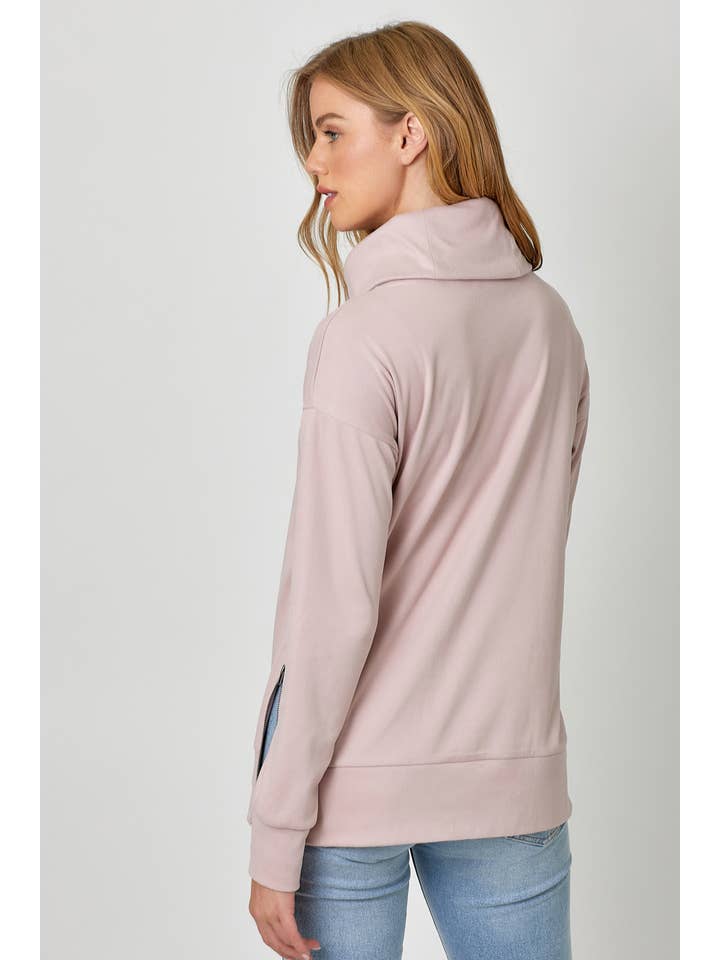 Mystree - Wholesale Sweatshirt - Women's - 57631 Brushed Knit Turtleneck Sweatshirt
