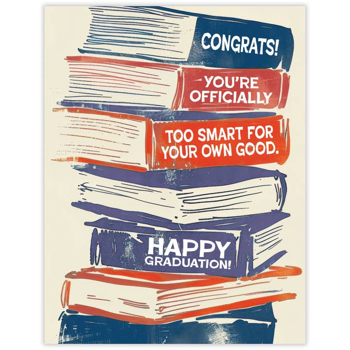 Troppo Intelligente Laureato – Biglietto di Laurea Riciclato per Laureati per la vendita all'ingrosso da parte di Scarecrow & Nut Tree
