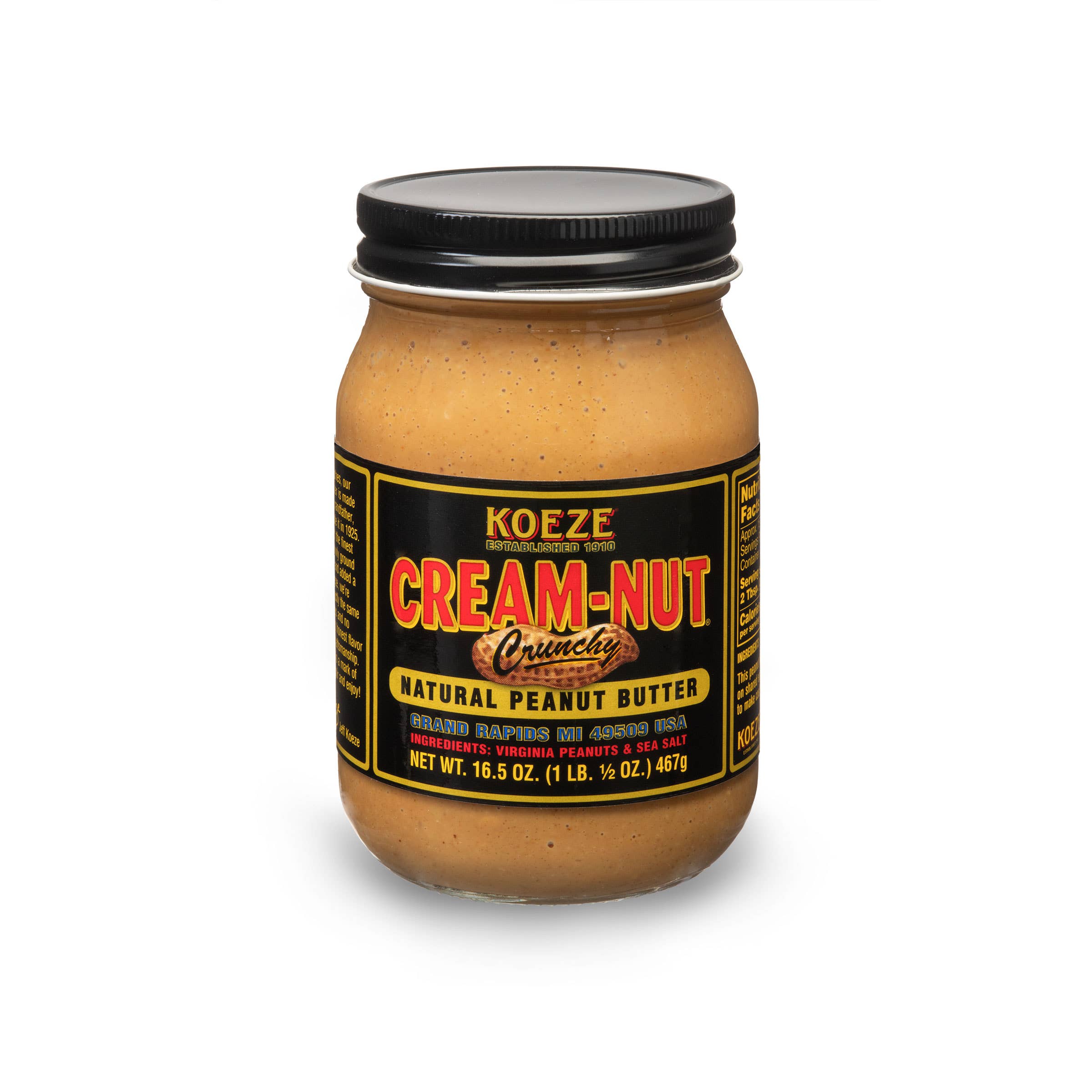 Koeze - Wholesale Nut Butter - Cream-Nut Natural Crunchy Peanut Butter