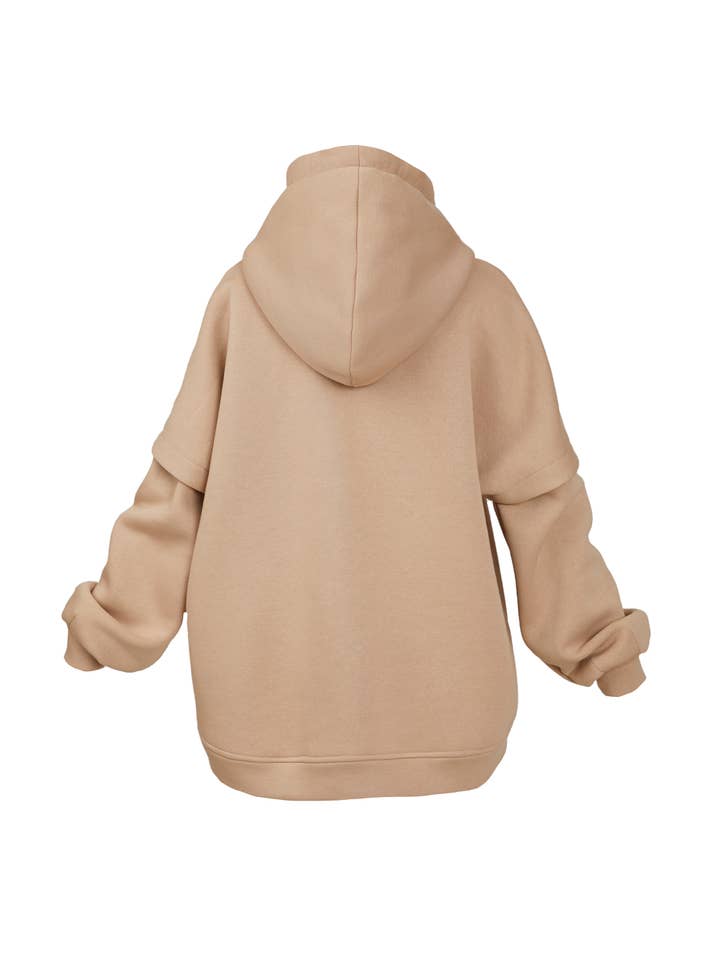 Ketevanna - Venta al por mayor Sudadera con capucha - Mujer - Sudadera con capucha modular con mangas desmontables