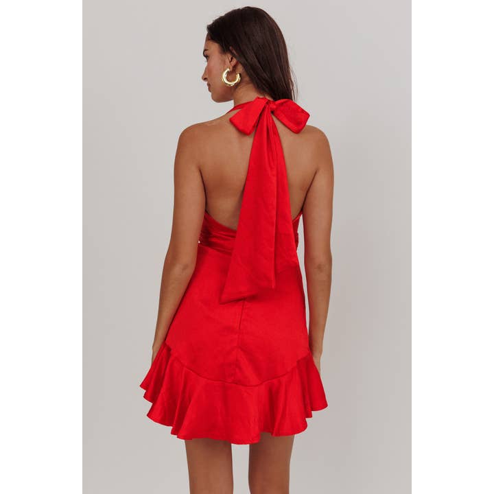 One and Only Collective - Vendita all'ingrosso Vestito - Donna - MINI ABITO CON SCOLLO ALL'AMERICANA E DRAPPEGGIO / 63258BC155