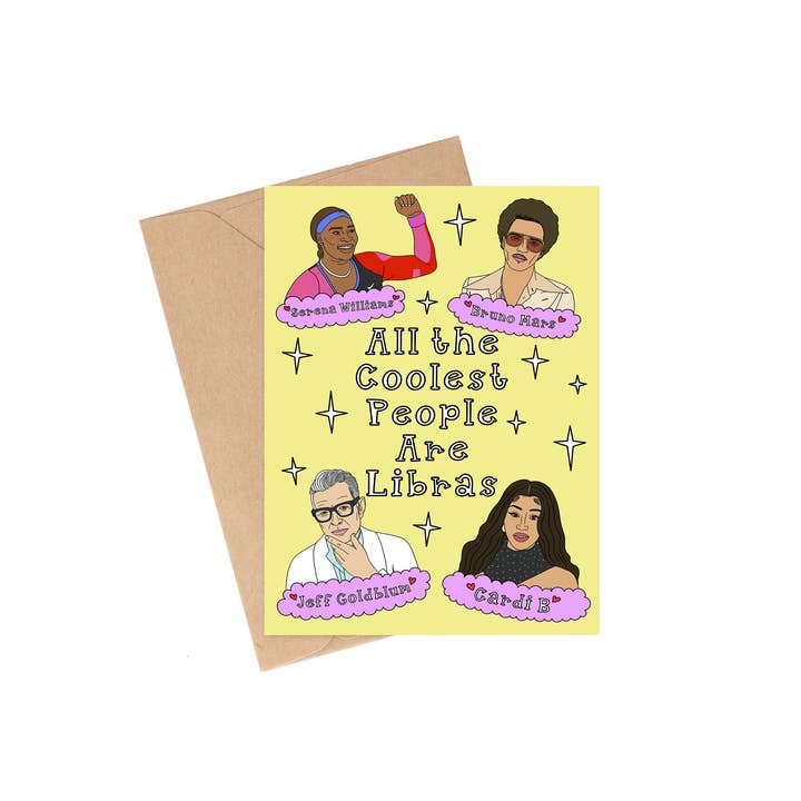 Siyo Boutique - Wholesale Birthday Card - Libra Celebrities Birthday Card
