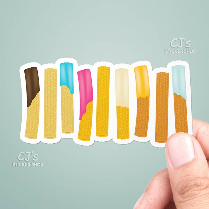 CJ's Sticker Shop - Venta al por mayor Pegatina - Calcomanía de vinilo Churros0
