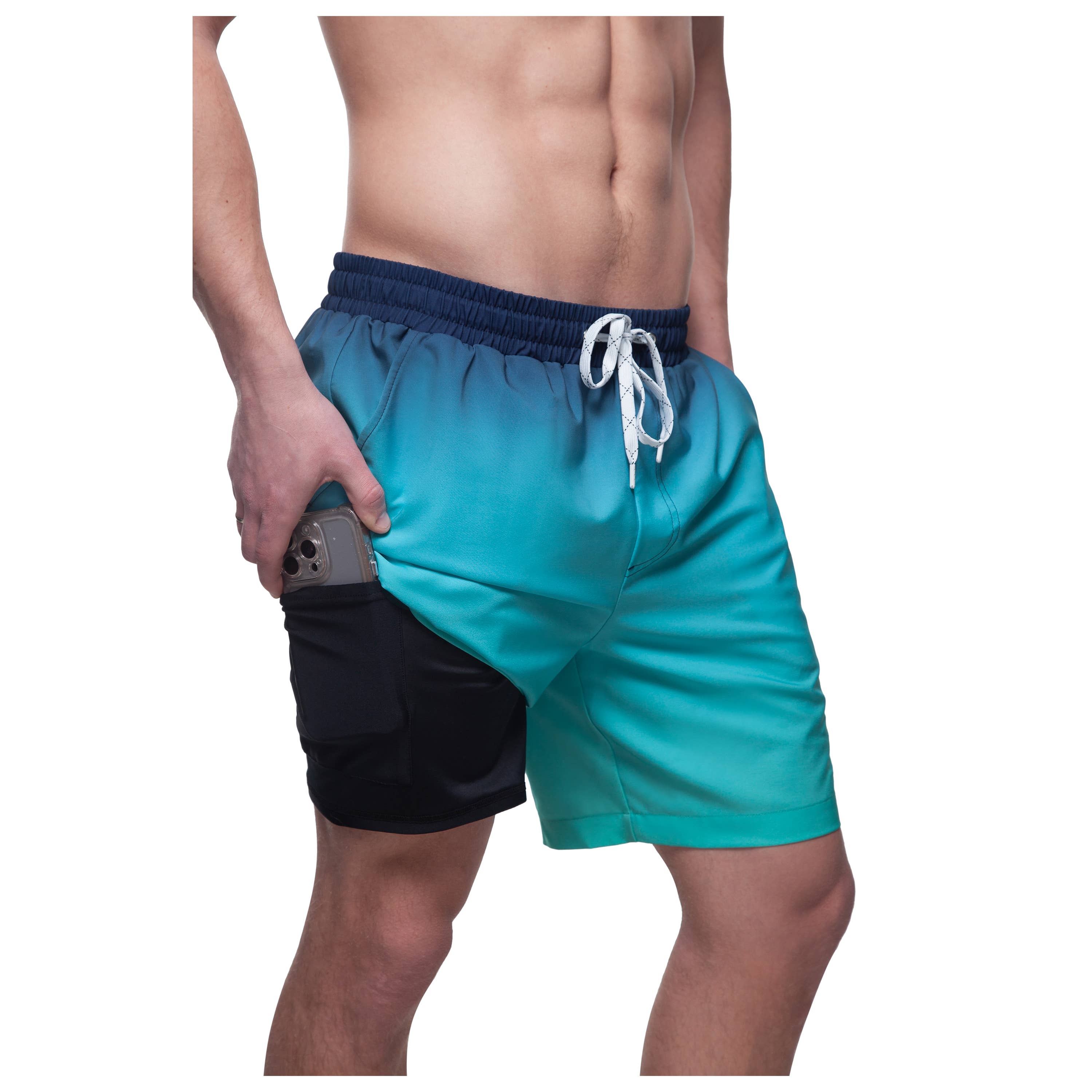 Rokka & Rolla - Wholesale Swim Shorts - Men's - Men's 7'' Stretch Swim Short with Compression Liner Swimwear31