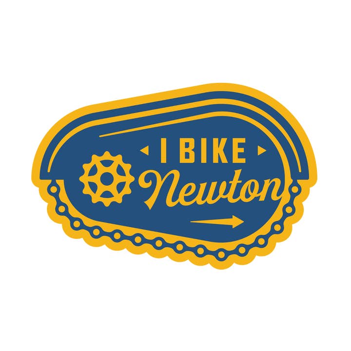 I Bike Newton Sticker for wholesale by Heartlandia