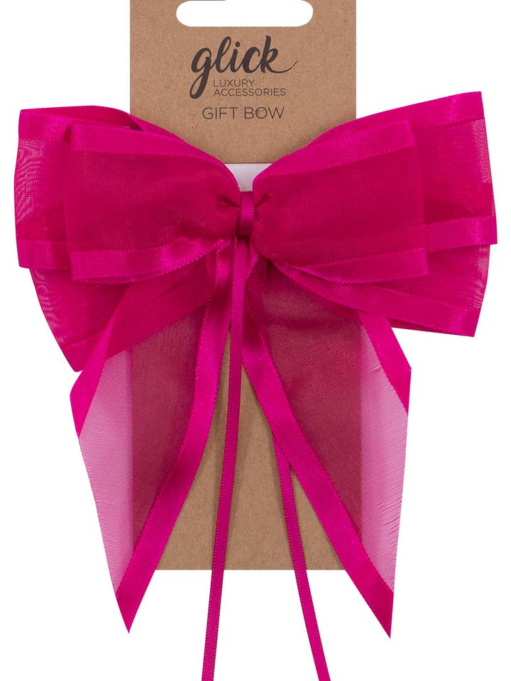DESIGNER S/EDGE RIBBON BOW HOT PINK for wholesale by Glick