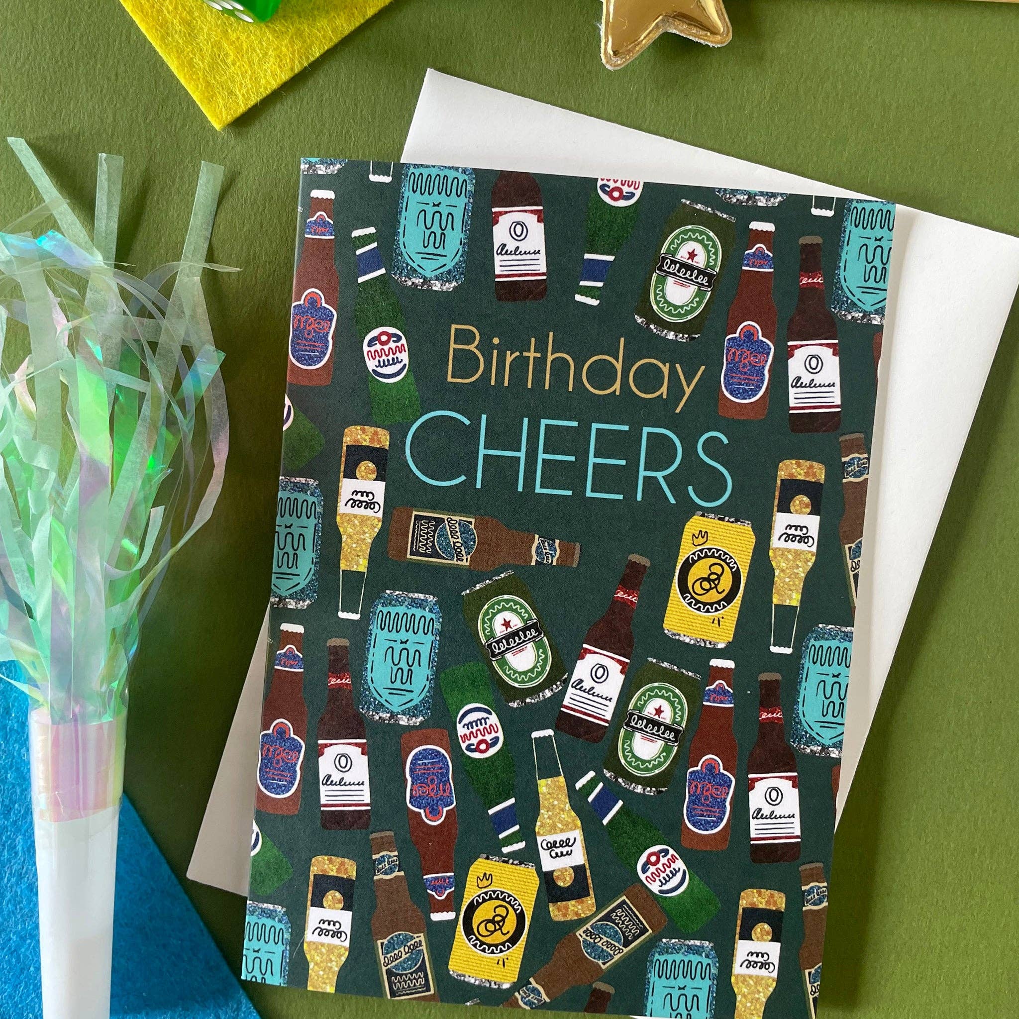 Katsillustration – wholesale Birthday card – Cheers with Beers Birthday Card2