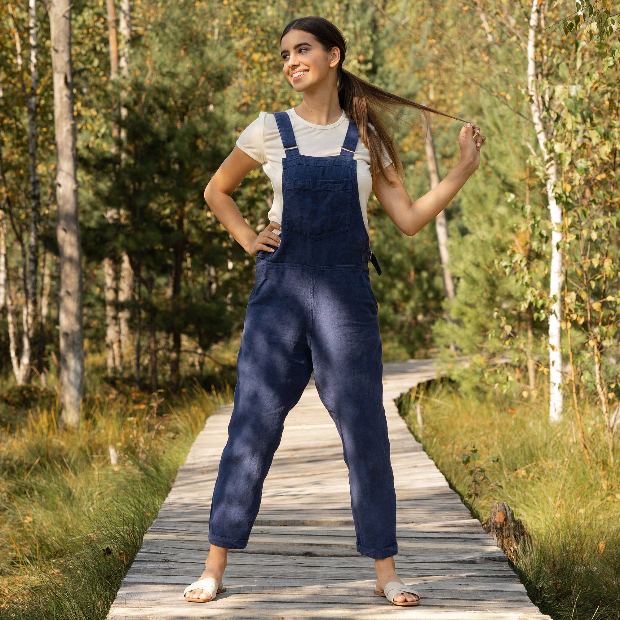 menique - Wholesale Jumpsuit - Women's - Dunagree Linen Jumpsuit Nicci - Casual Summer Overall3