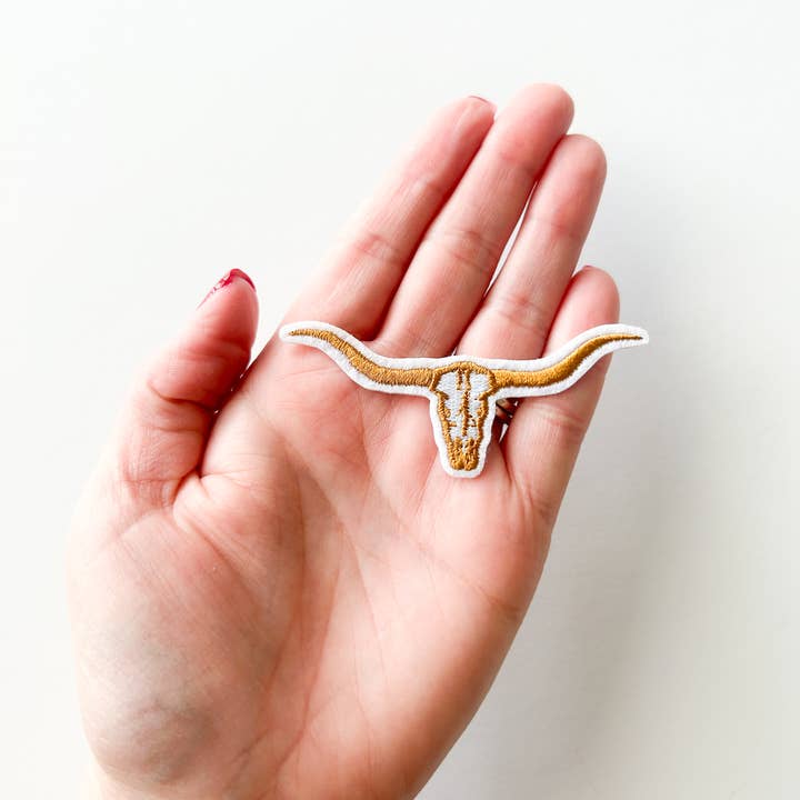 Field Trip Threads - Wholesale Patch - 3 Inch Longhorn Embroidered Iron on Patch1