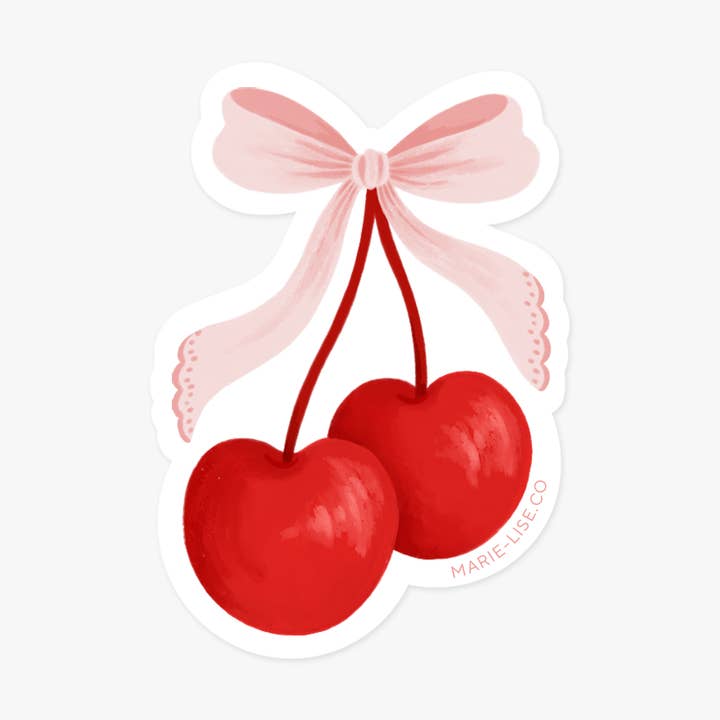 Autocollant Découpé - Kokette kersen voor wholesale door Marie-Lise Illustration