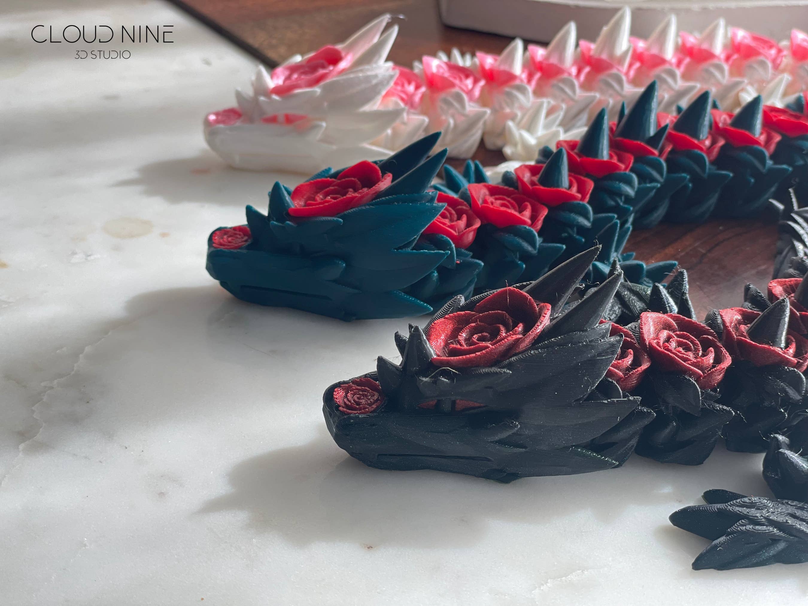 Cloud Nine 3d Studio - Wholesale Decorative Figurine - Articulated Rose Dragon3