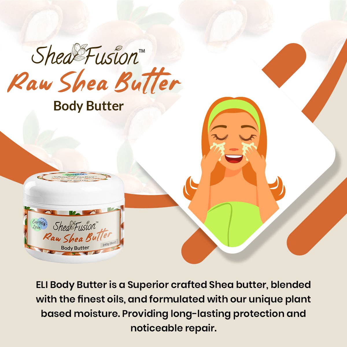 Earthly Love Imports - Wholesale Body balm/butter - Shea Fusion "Raw Shea" Body Butter6
