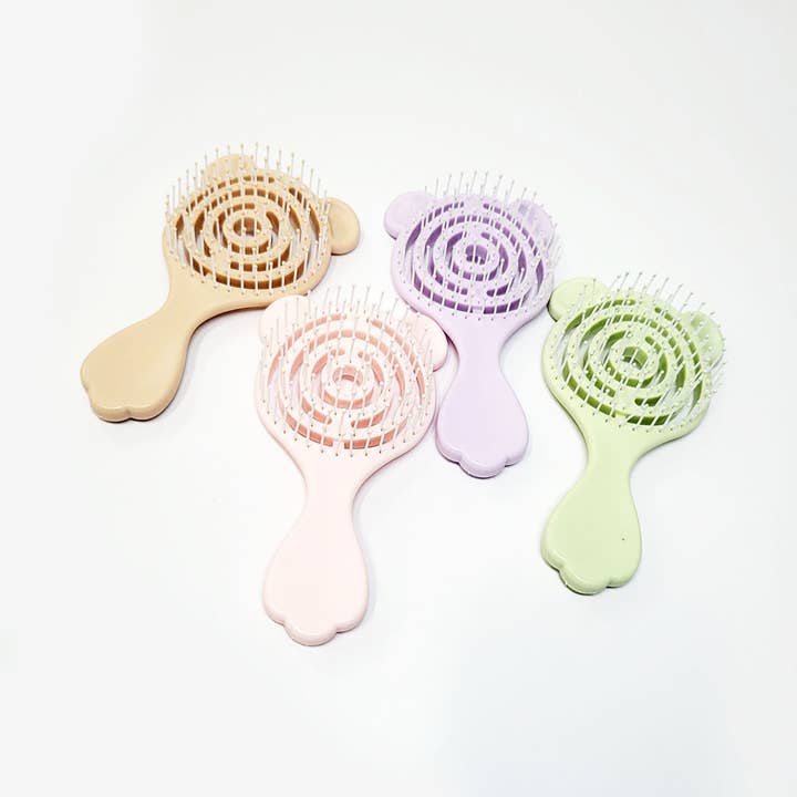 Assorted Color Bear Ears Hair Brush for wholesale on Faire