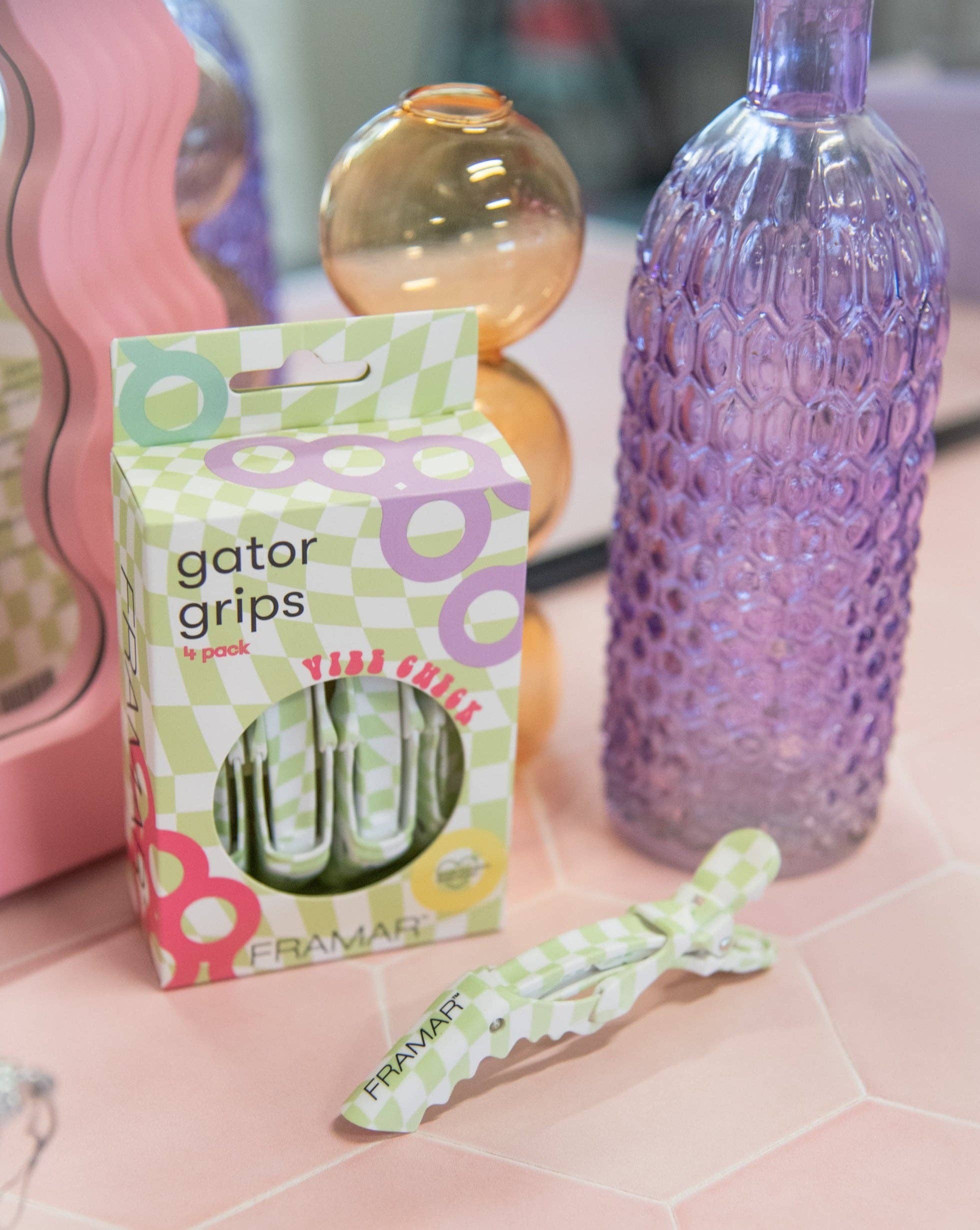 Framar Hair Brushes & Hair Accessories - Wholesale Hair Clip - Women's - FRAMAR Checkered Alligator Hair Clips, Hair Styling Clips6