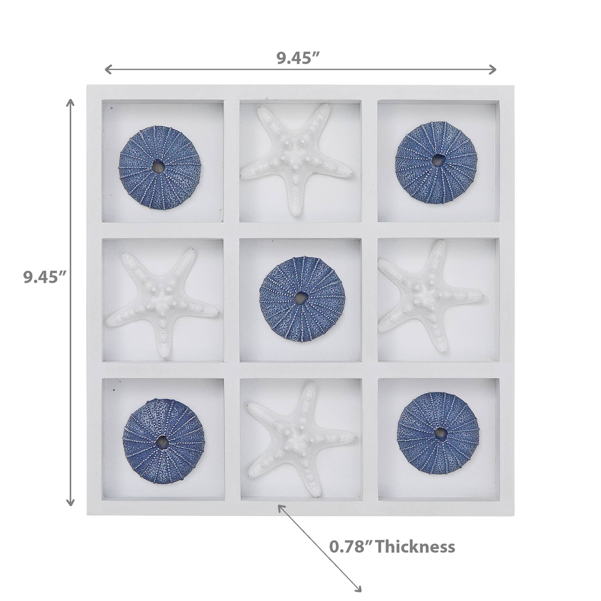 Multi Polyresin Seashore Tic Tac Toe Wood Board for wholesale on Faire2