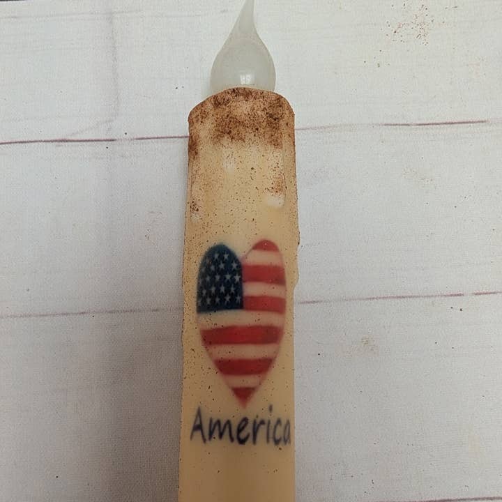 A.T. Imports - Wholesale Flameless Candle - Set of 3 Americana Timer Taper Candles4
