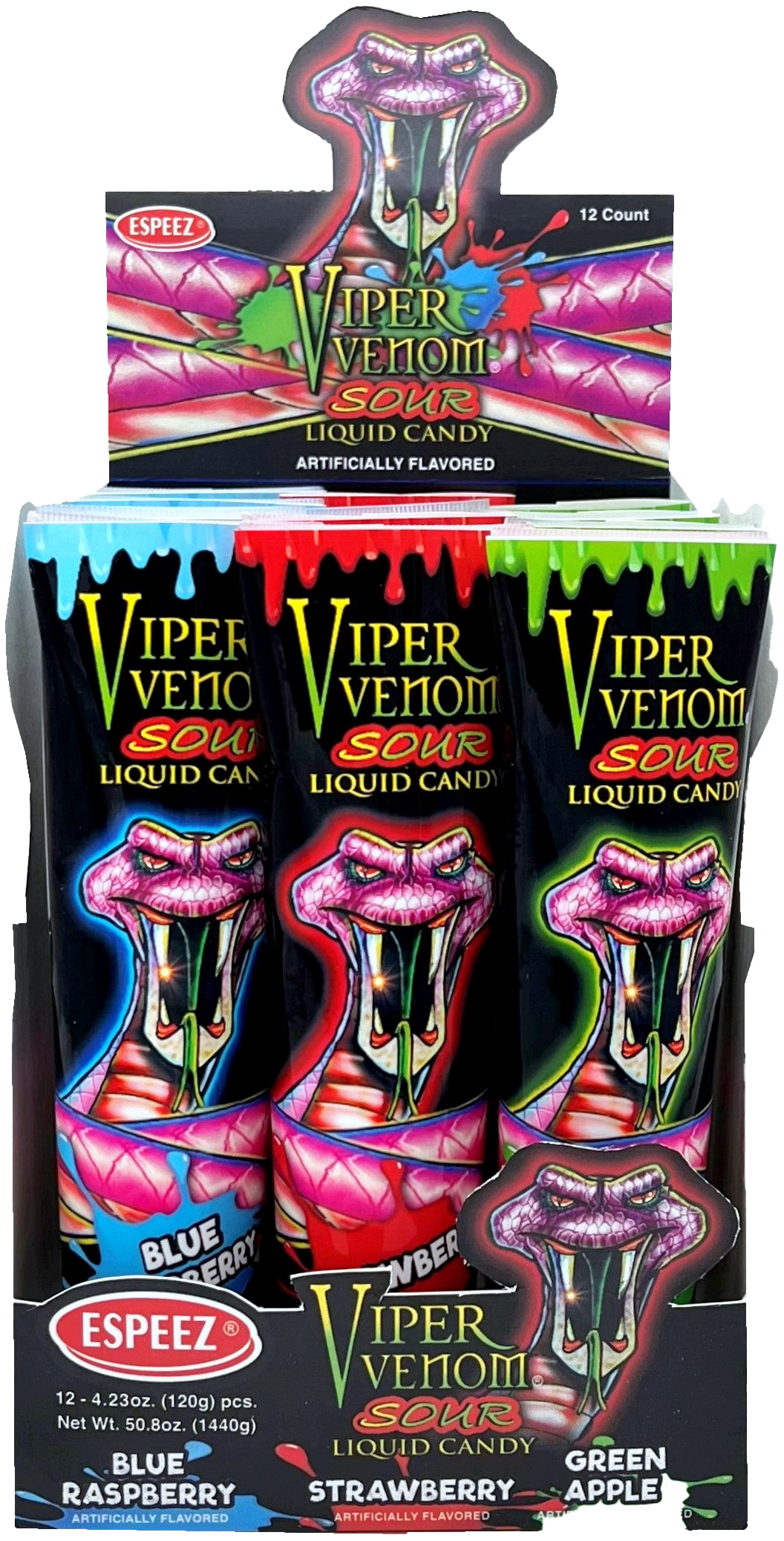 Candy Barn Express - Wholesale Hard Candy - Viper Venom Sour Liquid Candy - 12 Ct.1