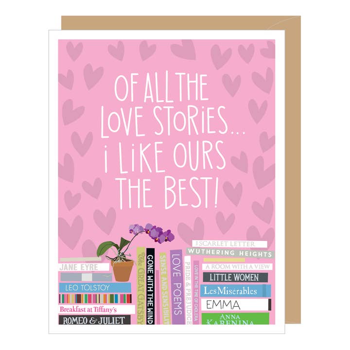Love Stories Valentine's Day Card for wholesale by Apartment 2 Cards