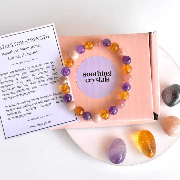 Crystal Gift Set | STRENGTH | Crystal Healing Gemstone Set for wholesale by Soothing Crystals