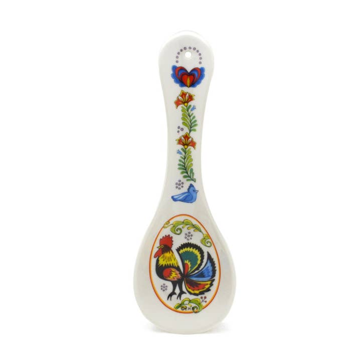 Kitchen Decor Spoon Rest: Rooster Design for wholesale by European Heritage Gifts
