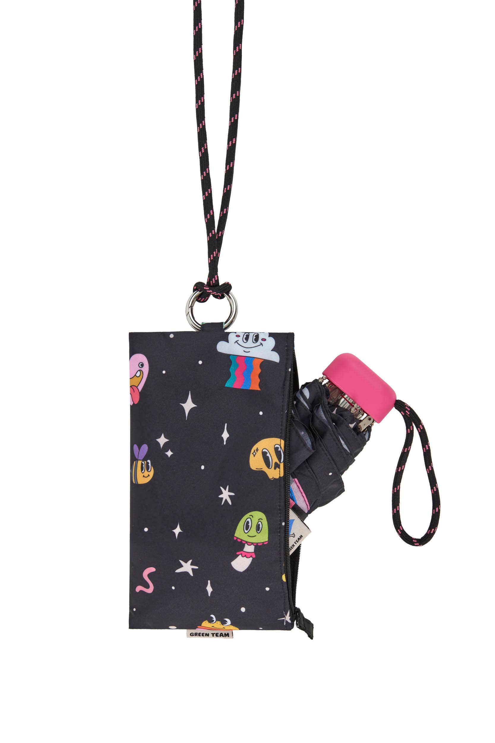 Clima Umbrellas - Wholesale Umbrella - Kids - Manual folding umbrella with bag | Disco party print 4