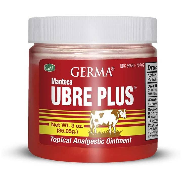 KT Supply - Wholesale Healing Salve/Balm/Cream - Germa Manteca Ubre Plus Roja/Red With Tea Tree Oil 3 Oz.
