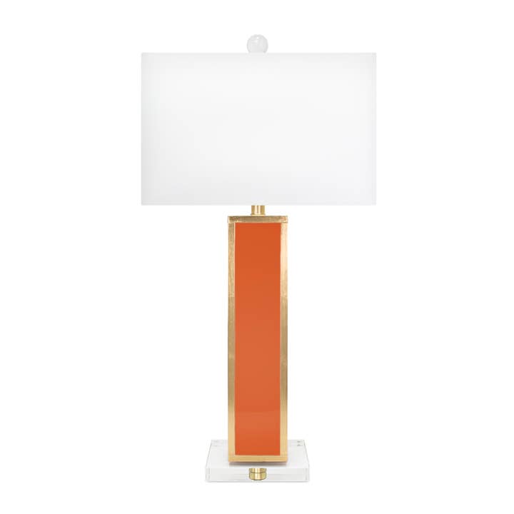 Couture Lamps - Venta al por mayor Lámparas decorativas/de escritorio - Lámpara de mesa Blair, naranja/dorada (solo base, arpa y acabado)