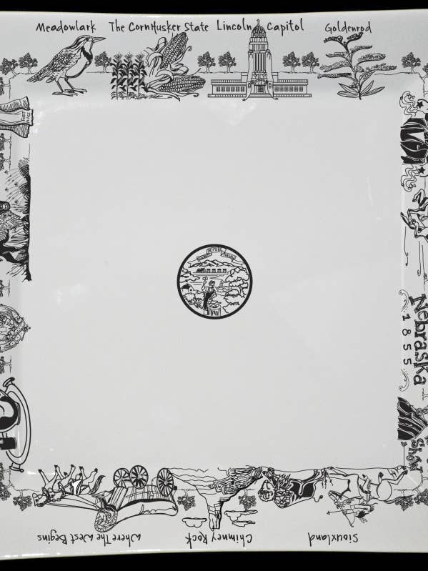 Nebraska Stor Fyrkantig tallrik för wholesale av The Dish