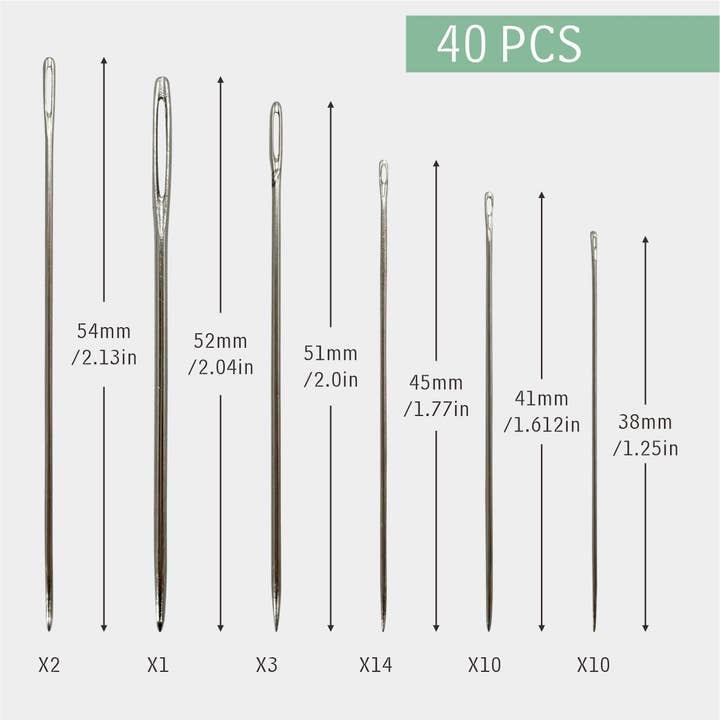 Max-Link Solutions Ltd - Wholesale Embroidery/Cross Stitch Supplies - Darnn Sewing Needles Compact Pack40, Hand Sewing Needle Kit