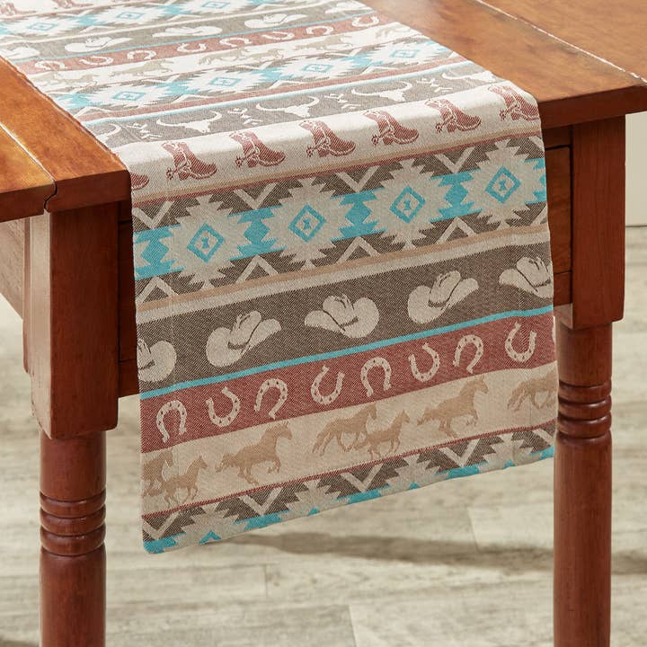 Ranch Jacquard Table Runner 54"L for wholesale by Park Designs