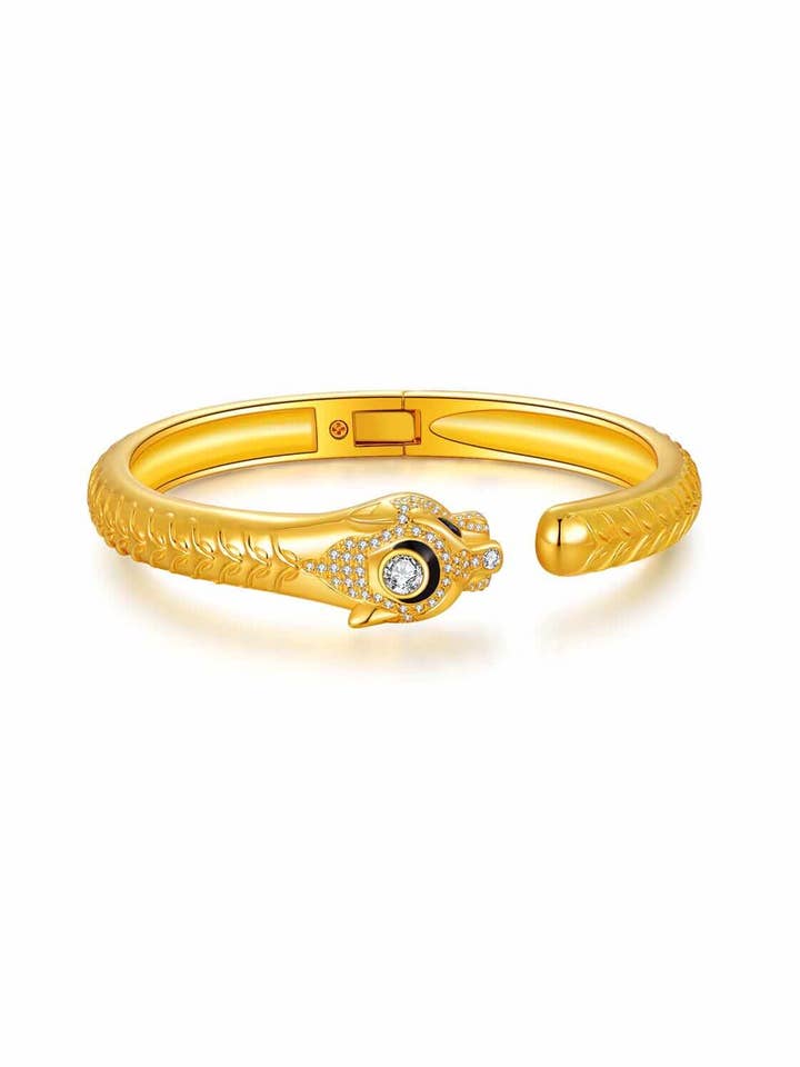 24K Yellow Gold Strength of the Wild Bracelet for wholesale by Saurin Jiya