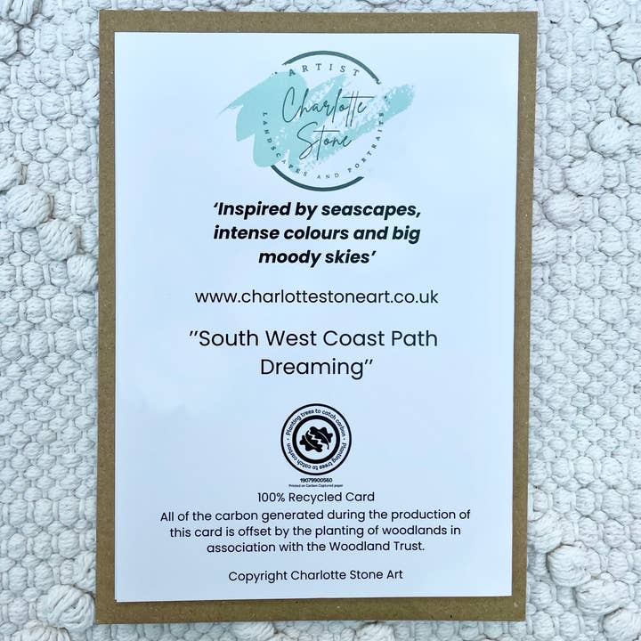 Charlotte Stone Art – wholesale Everyday greeting card – SWCP Coastal Art Greeting Card- Eco Friendly Colour 1