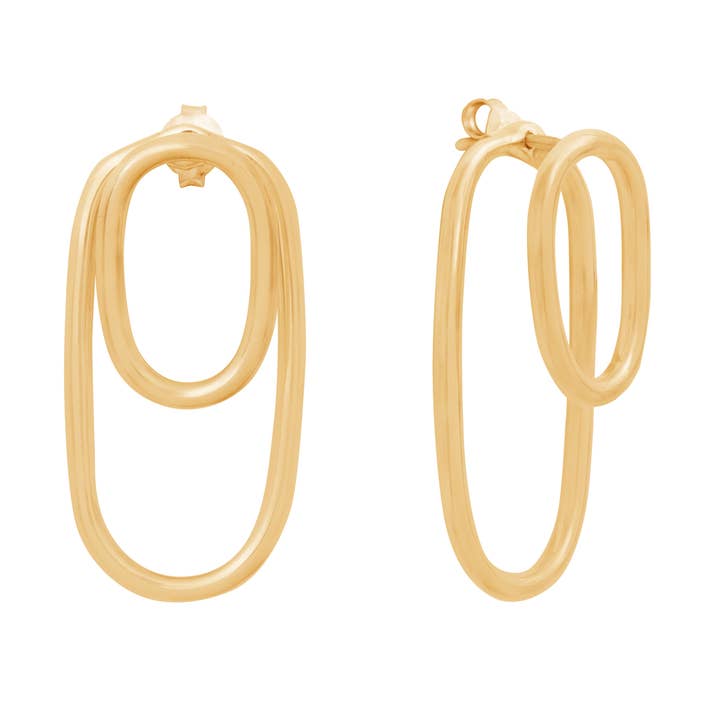 Vergulde zilveren Aphéléia Ombrée oorbellen voor wholesale door Aurore Havenne