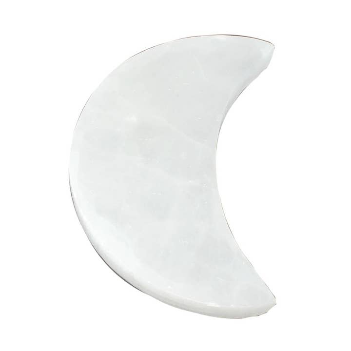 Earths Elements Wholesale - Wholesale Crystal Charging Plate - Selenite Charging Plate - Half Moon Plain0
