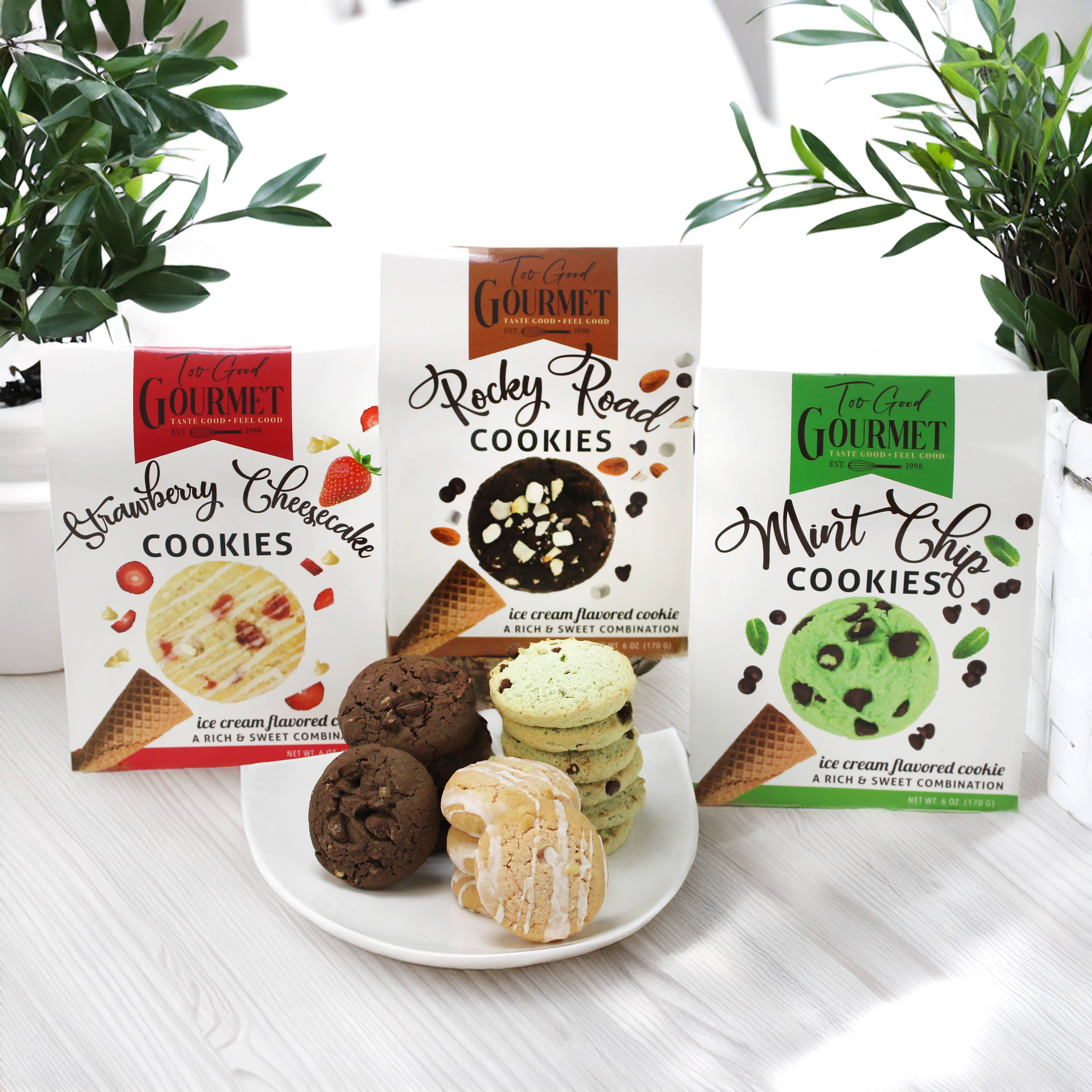 Too Good Gourmet - Wholesale Cookie - Ice Cream Cookies – Rocky Road, Strawberry, Mint Chip1